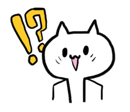 White cat!! sticker #4874889