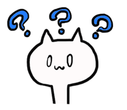 White cat!! sticker #4874890