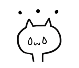 White cat!! sticker #4874891