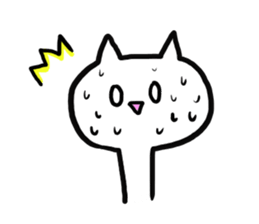 White cat!! sticker #4874895