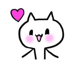 White cat!! sticker #4874914