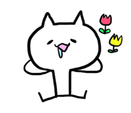 White cat!! sticker #4874918