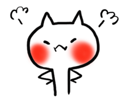 White cat!! sticker #4874919