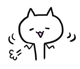 White cat!! sticker #4874922