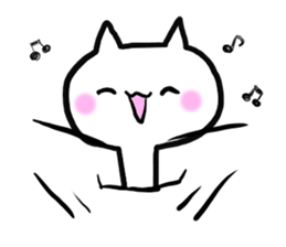 White cat!! sticker #4874923