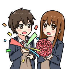 Everyday sticker of high school students