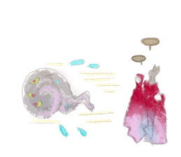 Smoke&Little girl sticker #4875409