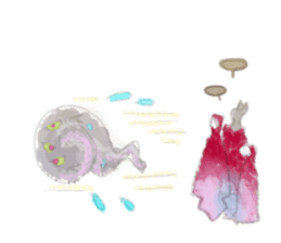 Smoke&Little girl sticker #4875409