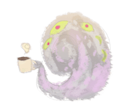 Smoke&Little girl sticker #4875410