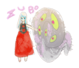 Smoke&Little girl sticker #4875413