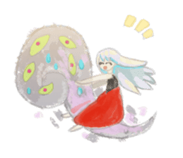 Smoke&Little girl sticker #4875414