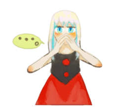 Smoke&Little girl sticker #4875415