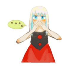 Smoke&Little girl sticker #4875415