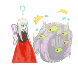 Smoke&Little girl sticker #4875416