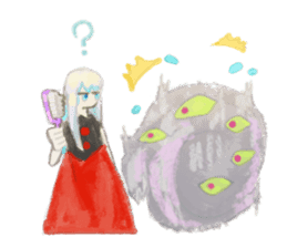 Smoke&Little girl sticker #4875416