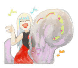 Smoke&Little girl sticker #4875417