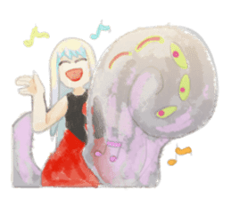 Smoke&Little girl sticker #4875417