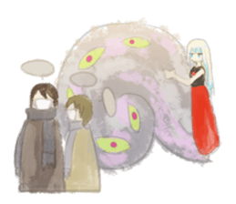 Smoke&Little girl sticker #4875418