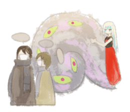 Smoke&Little girl sticker #4875418