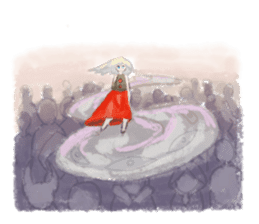 Smoke&Little girl sticker #4875419