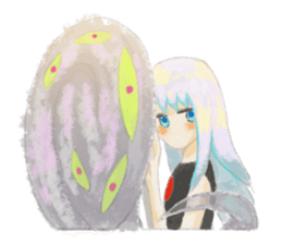 Smoke&Little girl sticker #4875425