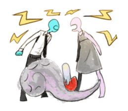 Smoke&Little girl sticker #4875426