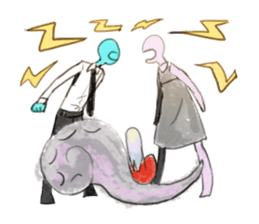 Smoke&Little girl sticker #4875426