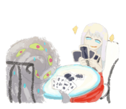 Smoke&Little girl sticker #4875427