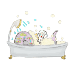 Smoke&Little girl sticker #4875428