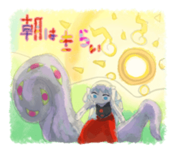 Smoke&Little girl sticker #4875432