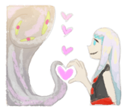 Smoke&Little girl sticker #4875437