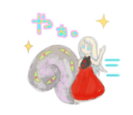 Smoke&Little girl sticker #4875439