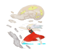 Smoke&Little girl sticker #4875440