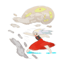 Smoke&Little girl sticker #4875440