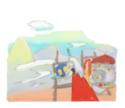 Smoke&Little girl sticker #4875444