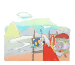 Smoke&Little girl sticker #4875444