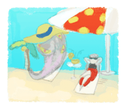 Smoke&Little girl sticker #4875445