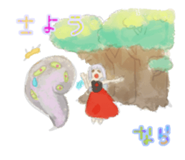 Smoke&Little girl sticker #4875446