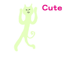 Pastel color cat sticker #4876090