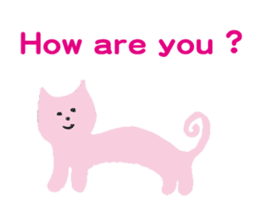 Pastel color cat sticker #4876093