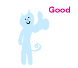 Pastel color cat sticker #4876099