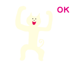 Pastel color cat sticker #4876101
