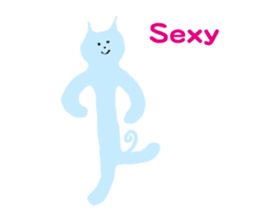 Pastel color cat sticker #4876104