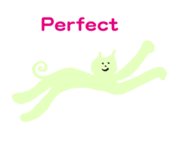 Pastel color cat sticker #4876105