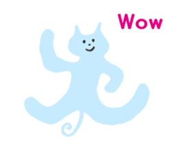 Pastel color cat sticker #4876109