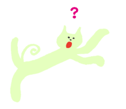Pastel color cat sticker #4876110