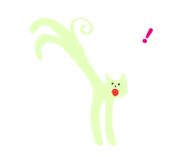 Pastel color cat sticker #4876115
