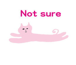 Pastel color cat sticker #4876118