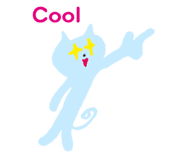 Pastel color cat sticker #4876119