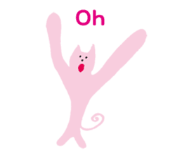 Pastel color cat sticker #4876123